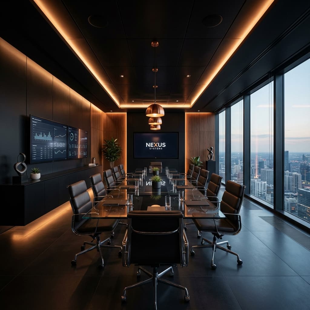 Modern conference room for team meetings